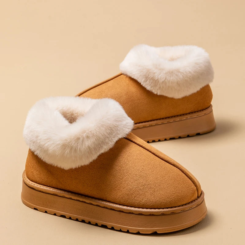 Women's Winter Slippers - Non-Slip Plush Fleece Lined Indoor House Shoes with Soft Sole