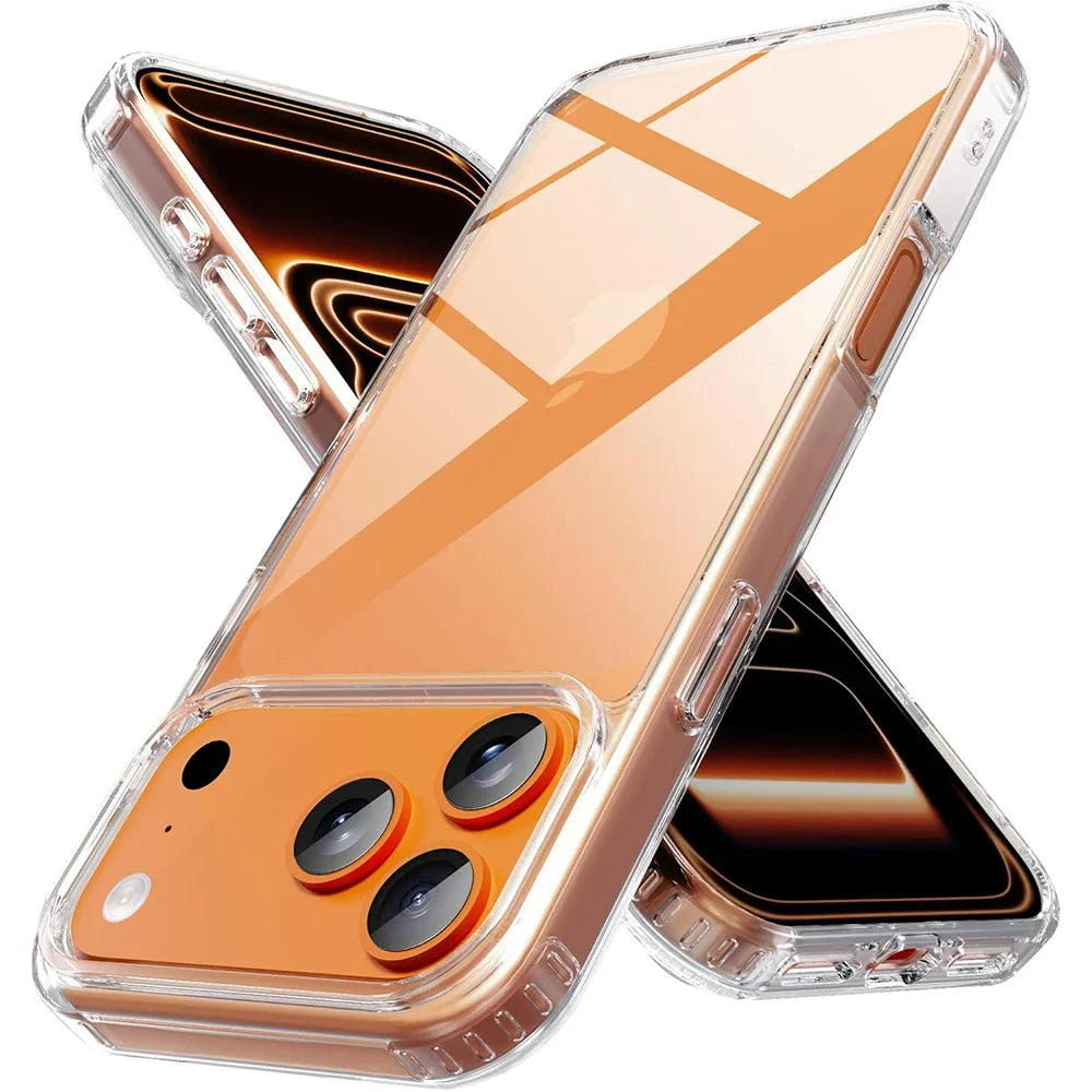 🔥 SALE! Clear Shockproof Case for iPhone 17 Pro Max - Crystal Hybrid Cover