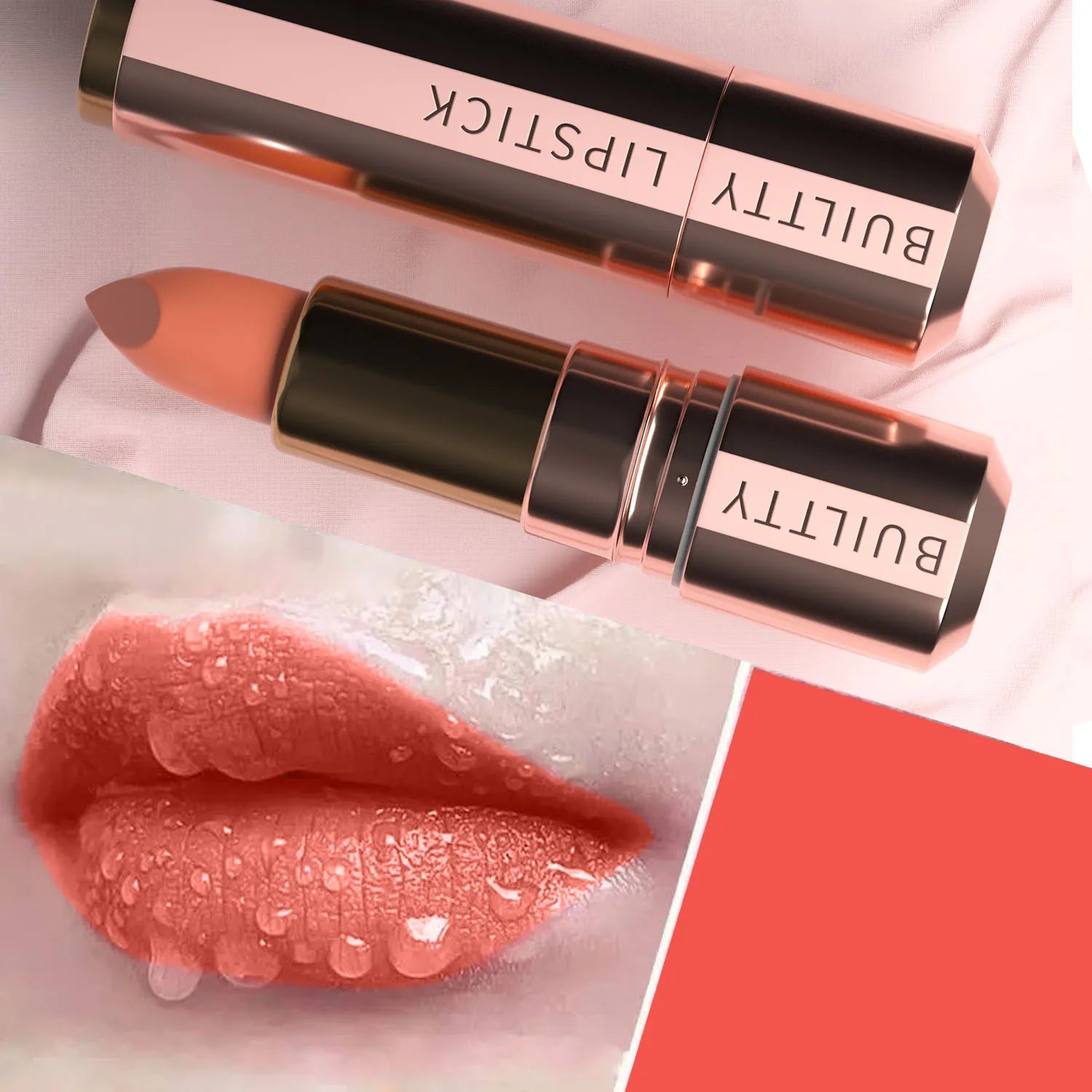 Matte Nude Lipstick - Smooth Velvety Long-Lasting, Non-Transfer Lip Stick