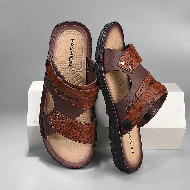 Men’s Summer Fashion Sandals – Non-Slip Open-Toe Beach Slippers