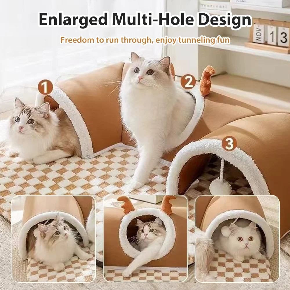 Cat Bed Tunnel – Spacious Collapsible Play Tube with Durable Design