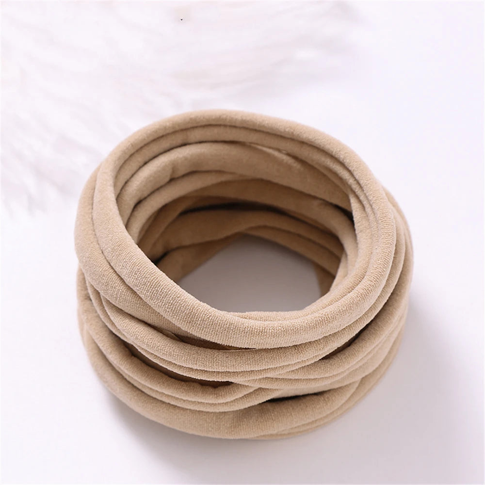 20PCS Baby Girl Soft Nylon Headbands Stretchy Traceless Hair Accessories