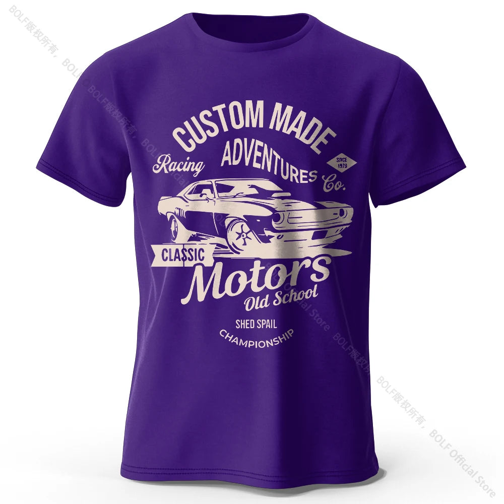 Motors Graphic Cotton T-Shirt Vintage Style Tee