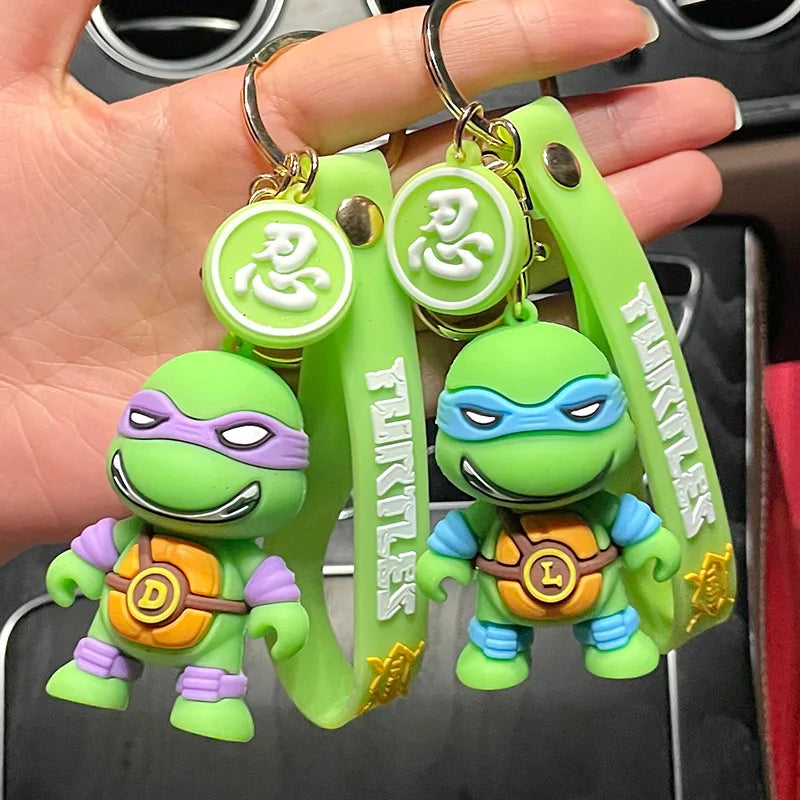 Teenage Mutant Ninja Turtles Keychain - TMNT Character Pendant for Bags & Keys