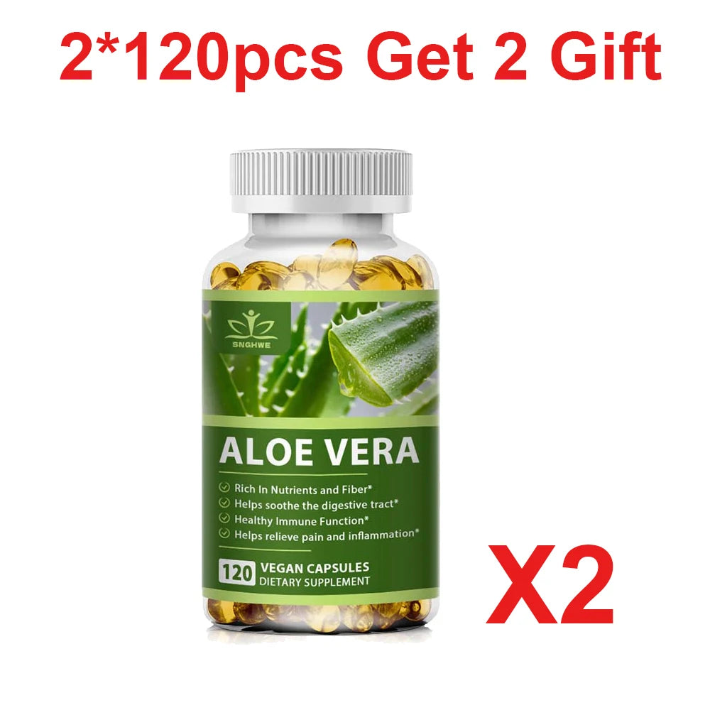 Organic Aloe Vera Weight Loss Capsules - Fast Fat Burning & Detox for Beauty & Health