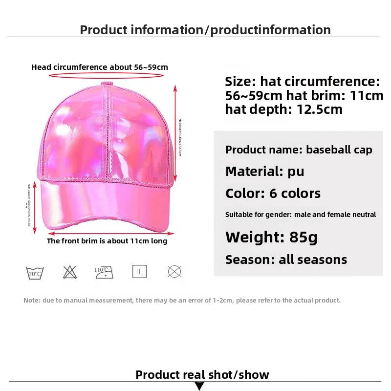 Waterproof PU Baseball Cap - Hip-Hop Rain Hat with Curved Brim for All-Weather Wear