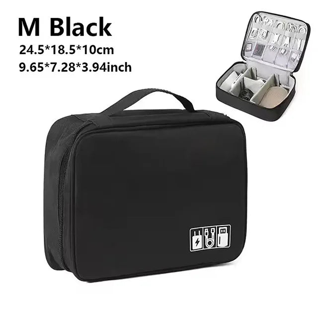 Waterproof Cable Storage Bag – Portable Electronic Travel Organizer