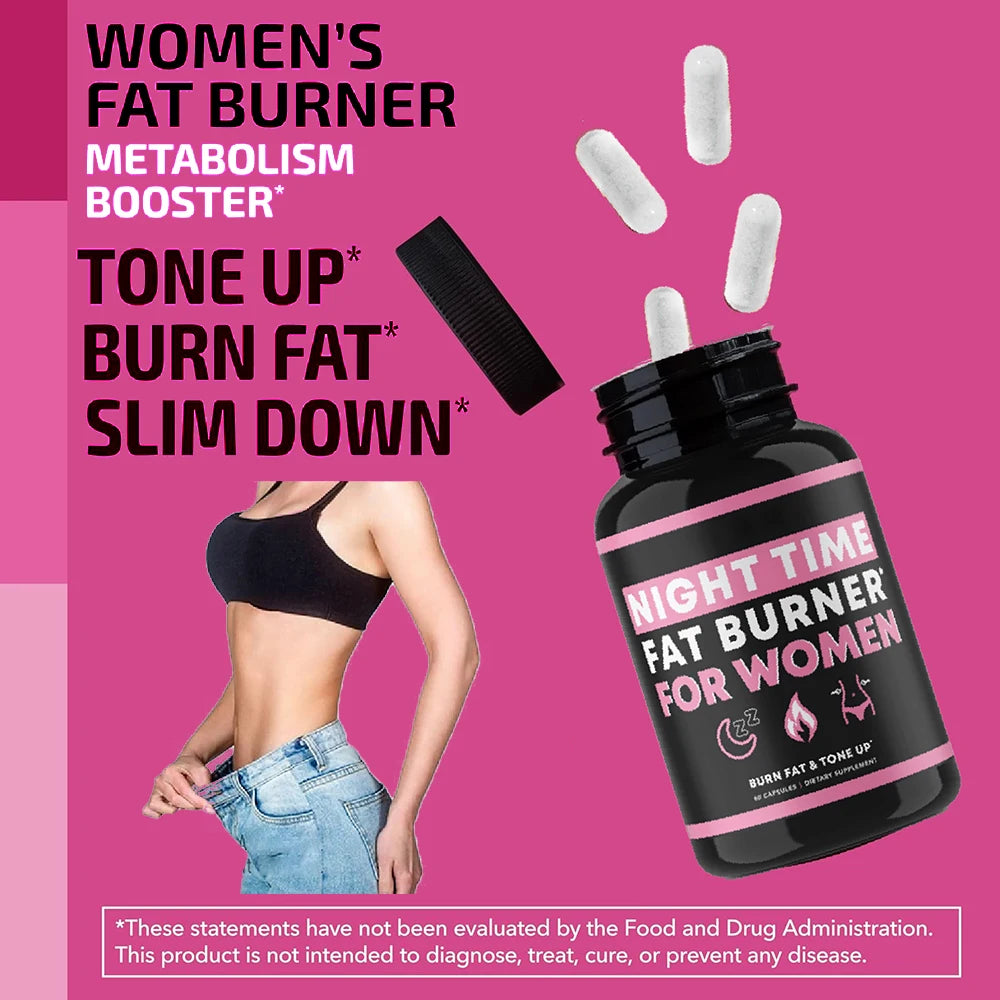 Night Time Weight Loss Capsules for Women - Sleep & Slim with Metabolism Booster