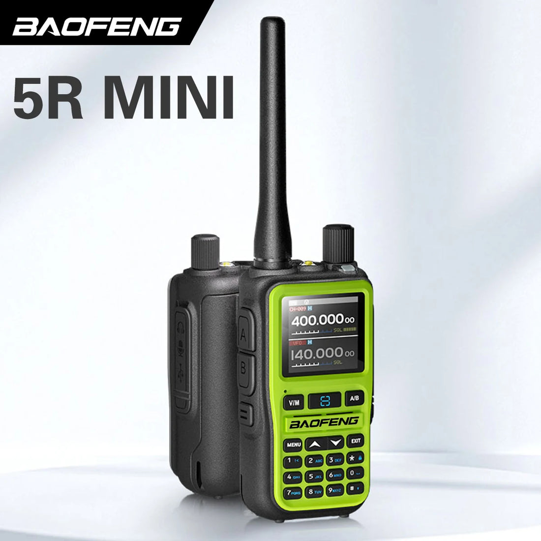 Baofeng UV-5R Mini Walkie Talkie - Bluetooth, Type-C Charging & Dual PTT