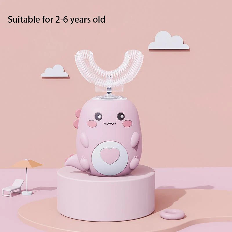 Children's U-Shaped Electric Toothbrush - 360° Smart Sonic Rechargeable Kids Toothbrush