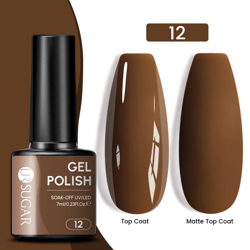 Dark Red Gel Nail Polish – Soak-Off LED/UV Gel Varnish for Salon & Home Use