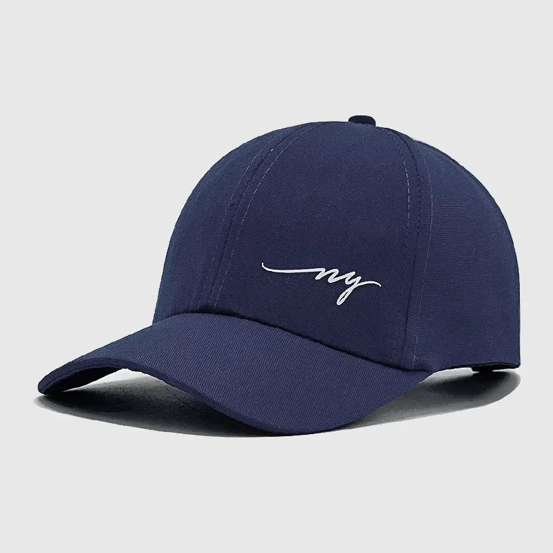 NY Embroidered Baseball Cap - Solid Color Snapback Hat with Sun Protection for Summer