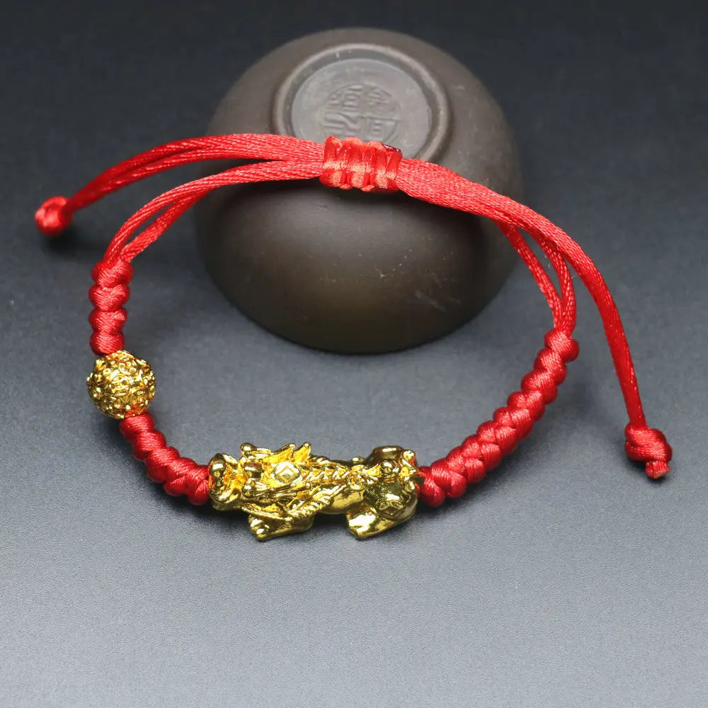 Feng Shui Wealth Pixiu Bracelet Men Women Black Obsidian Beads Chakra Meditation Yoga Bracelet Change Color Pi Xiu Jewelry Gift