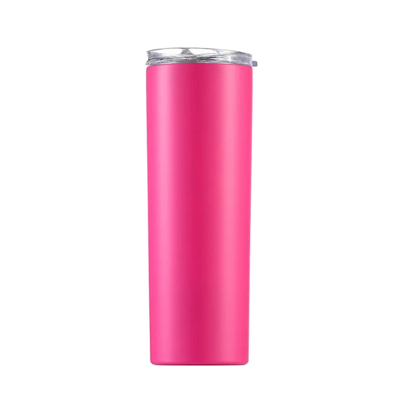 20oz Skinny Straight Tumbler with Lid - Double Wall Insulated | DIY Sublimation Blank