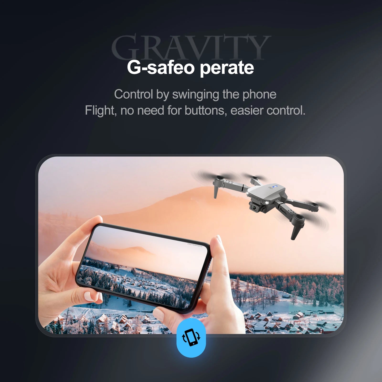 E88 Pro Foldable GPS Drone with 4K Dual Camera - 23 Min Flight, Optical Flow (360g)