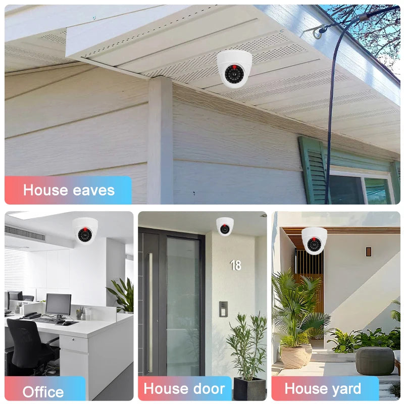 Fake Dome Security Camera – LED Dummy Surveillance Monitor