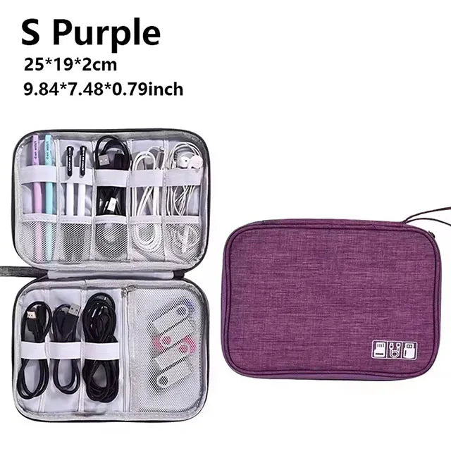 Waterproof Cable Storage Bag – Portable Electronic Travel Organizer