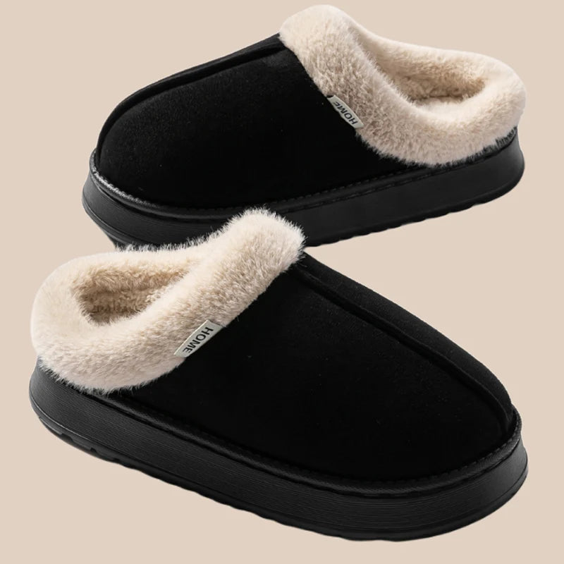 Women's Winter Slippers - Non-Slip Plush Fleece Lined Indoor House Shoes with Soft Sole