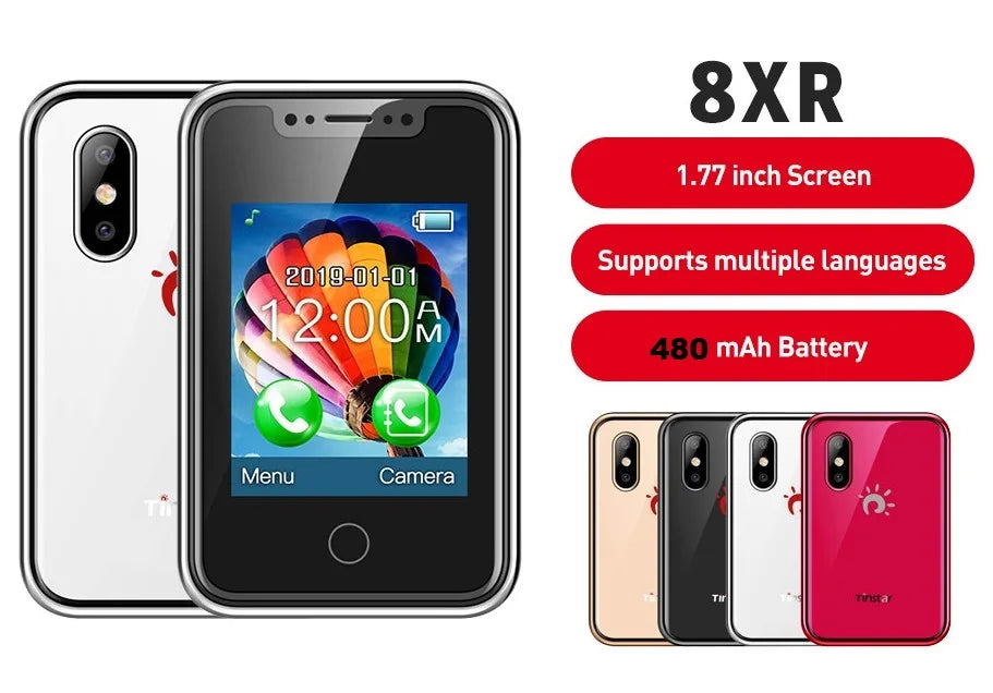 Mini Wearable Phone - 1.77" Touchscreen Dual SIM Bluetooth Mobile Device with Voice Changer