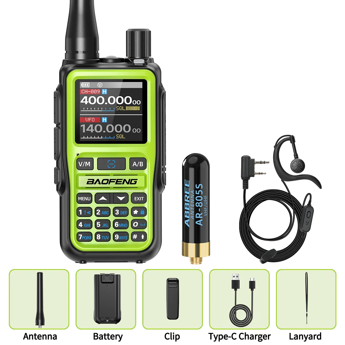 Baofeng UV-5R Mini Walkie Talkie - Bluetooth, Type-C Charging & Dual PTT