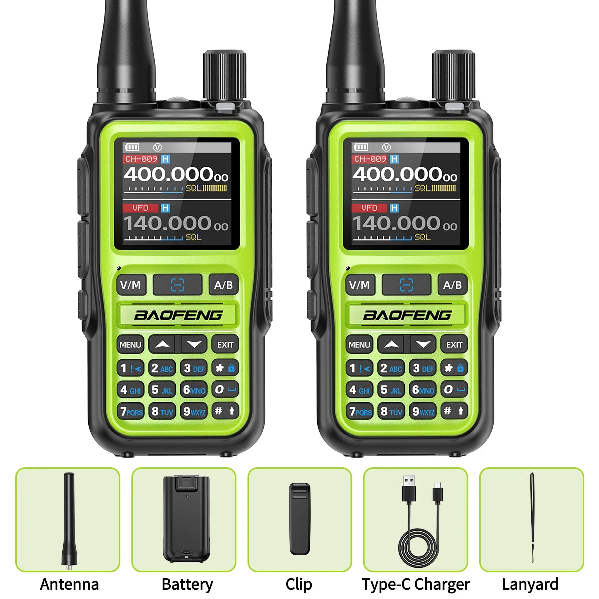 Baofeng UV-5R Mini Walkie Talkie - Bluetooth, Type-C Charging & Dual PTT