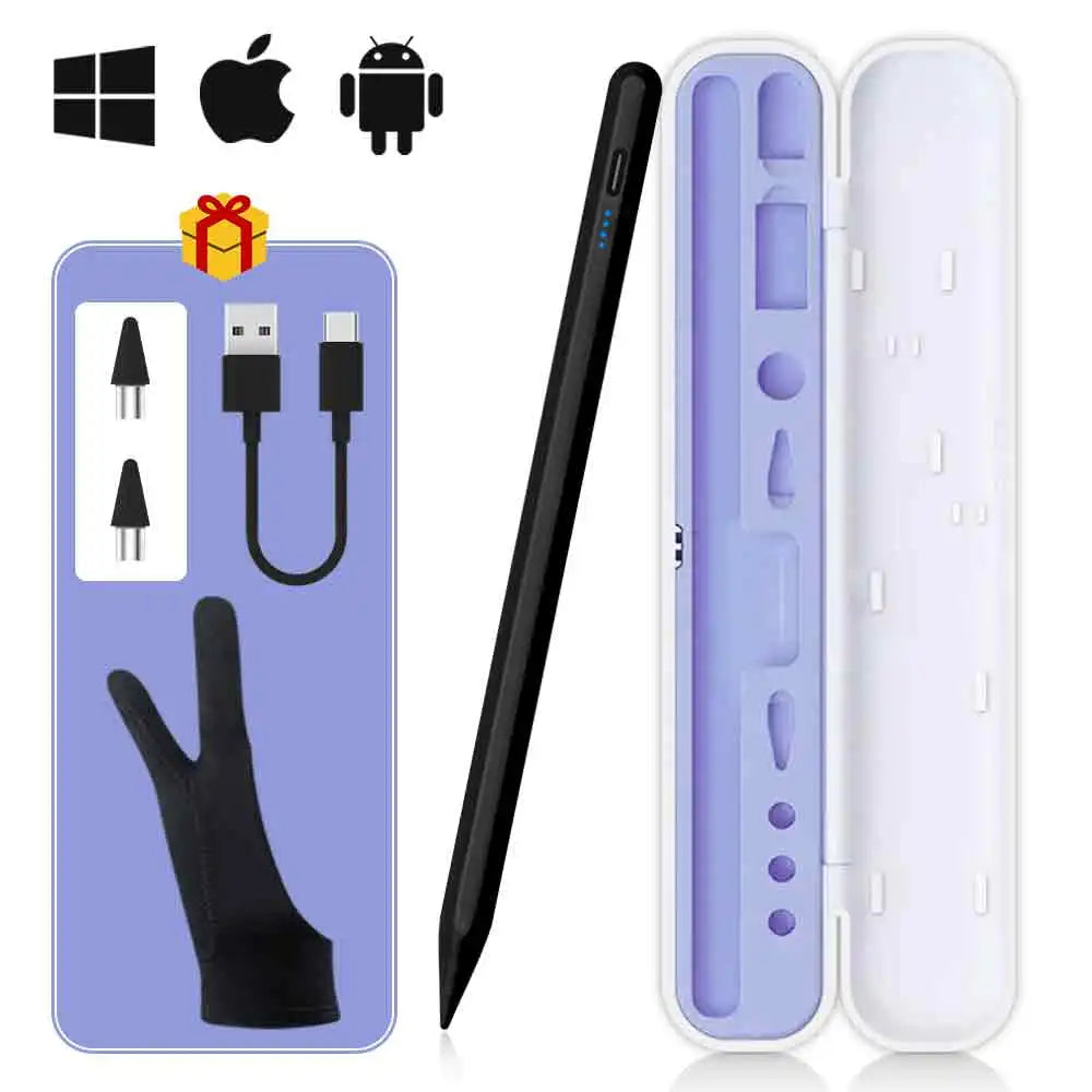 Universal Stylus Pen – Touch Pen for iPad, iPhone, Android Tablets & Smartphones + Pencil Case & Tips