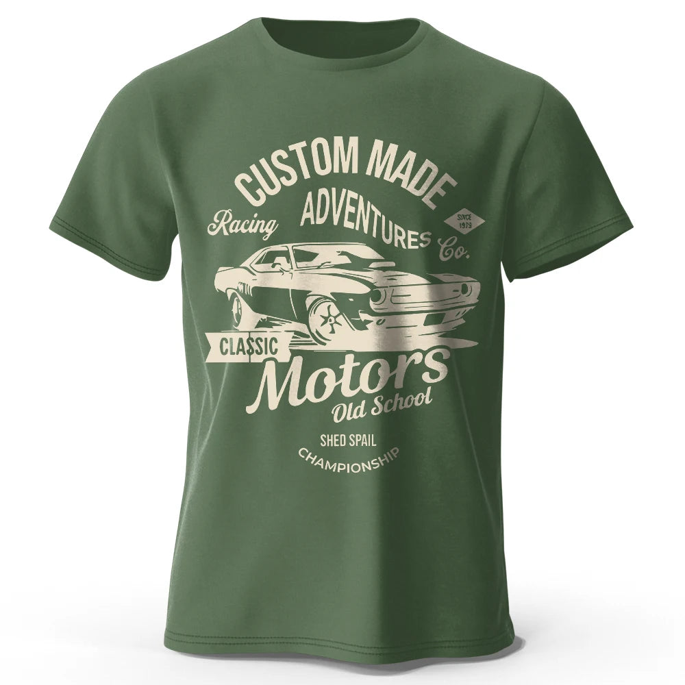 Motors Graphic Cotton T-Shirt Vintage Style Tee