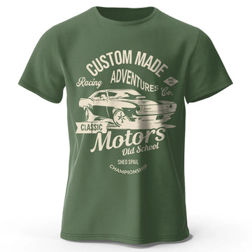 Motors Graphic Cotton T-Shirt Vintage Style Tee