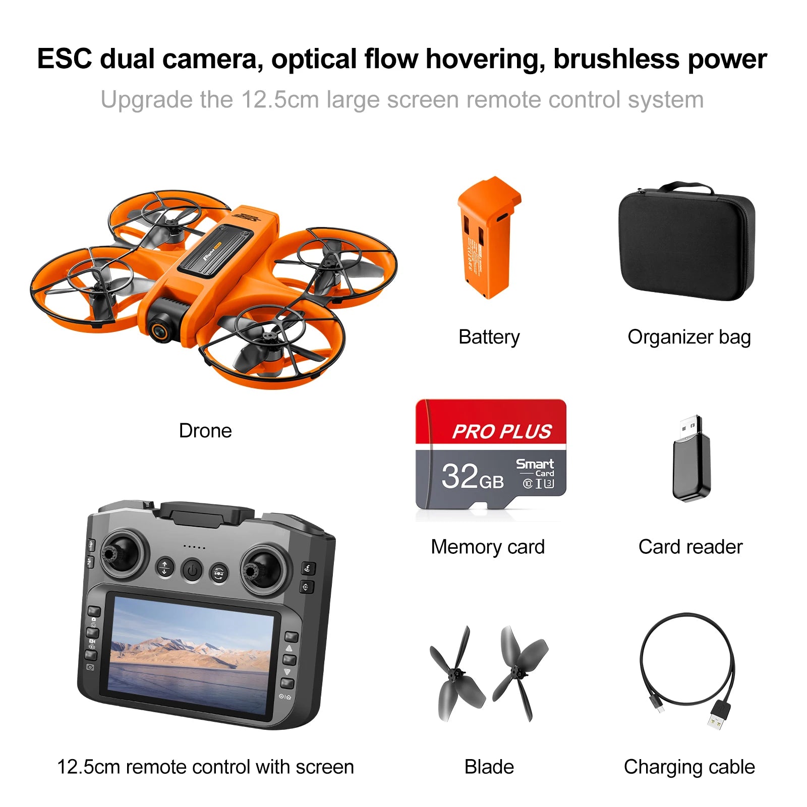 S156 Drone with 4K Camera & Optical Flow - 180° Adjustable Lens, Brushless Motors (180g)