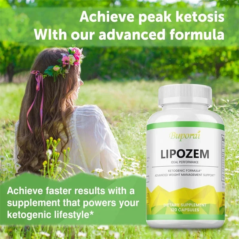 Lipozem Weight Loss Capsules - Raspberry Ketone & Magnesium for Metabolism & Energy