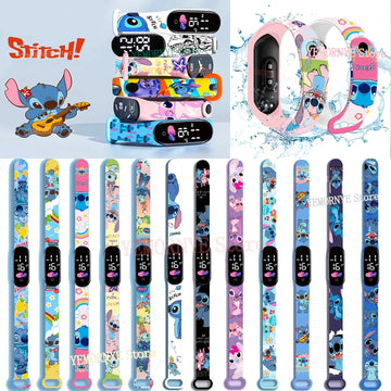 Disney Stitch Digital LED Watch – Kids Sports Watch
