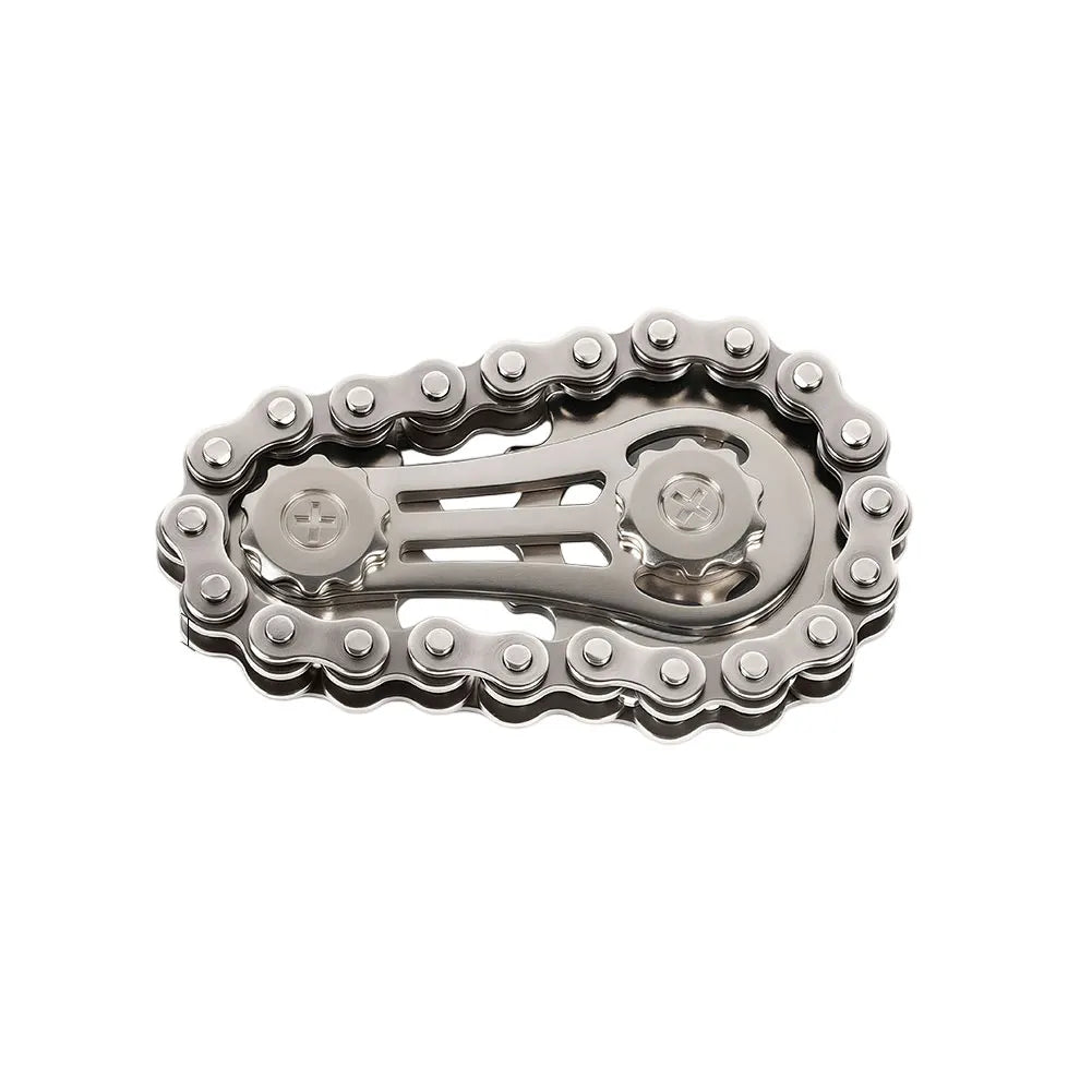 Metal Bike Chain Fidget Spinner – Anti-Stress Gyro Toy for Focus, Anxiety & Calm | CE Certified