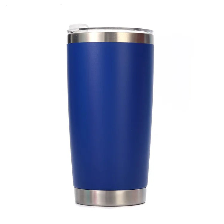 20oz stainless steel car cup, double-layer stainless steel thermos cup, portable car ice-cold cup