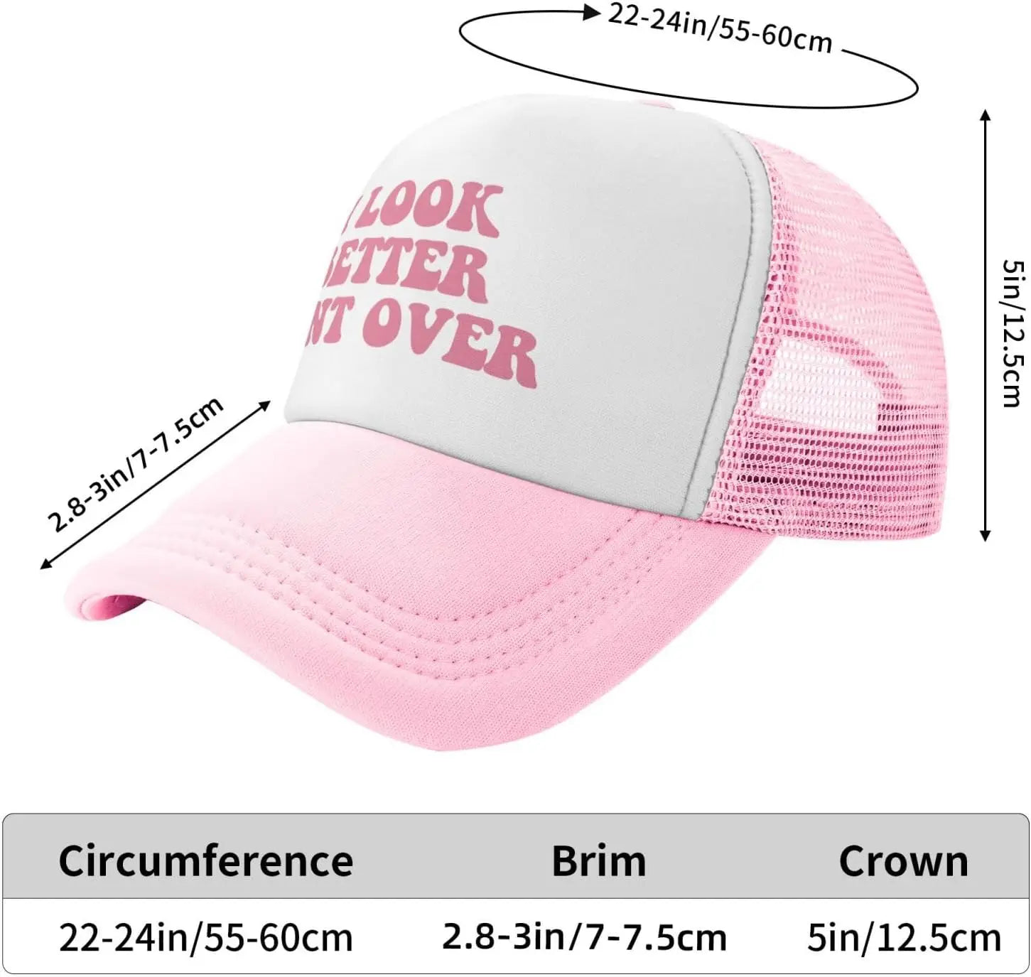 "I Look Better Bent Over" Funny Mesh Trucker Cap - Adjustable Fishing Hat for Men & Women