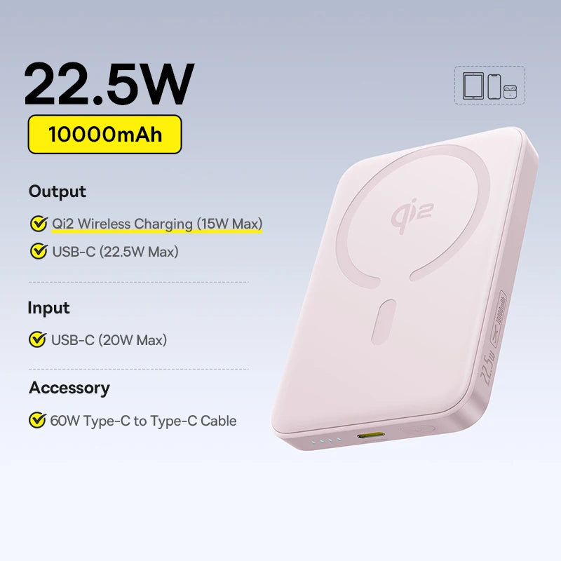 Baseus Qi2 10000mAh Magnetic Wireless Power Bank