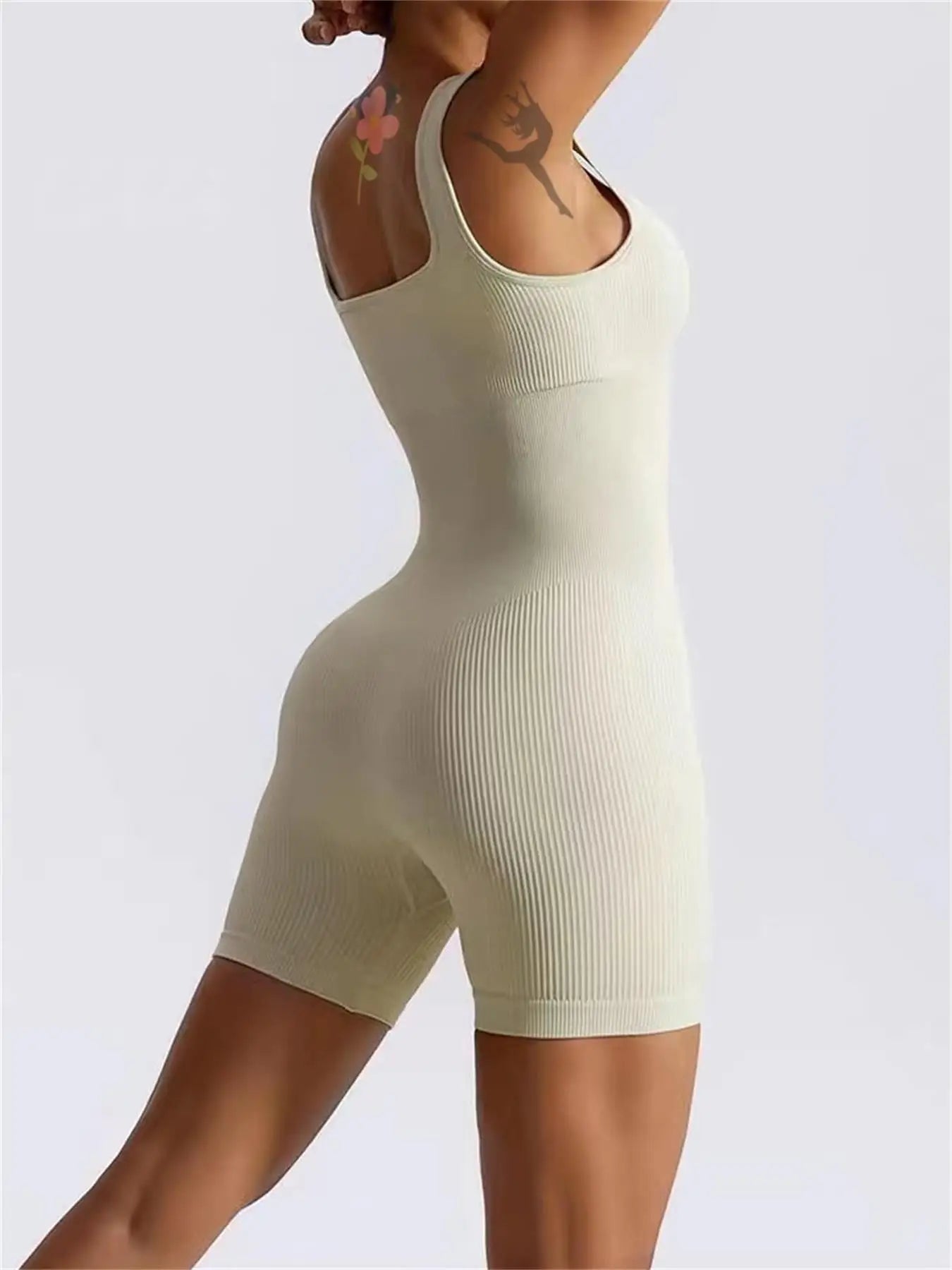 Women's Seamless Yoga Bodysuit - One-Piece Workout Romper
