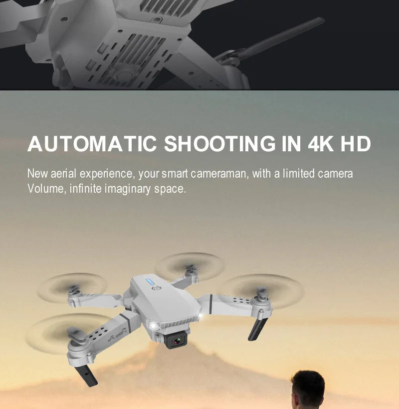 E88 Plus GPS Drone with 8K Dual Camera - 27 Min Flight, Obstacle Avoidance, 1000m Range