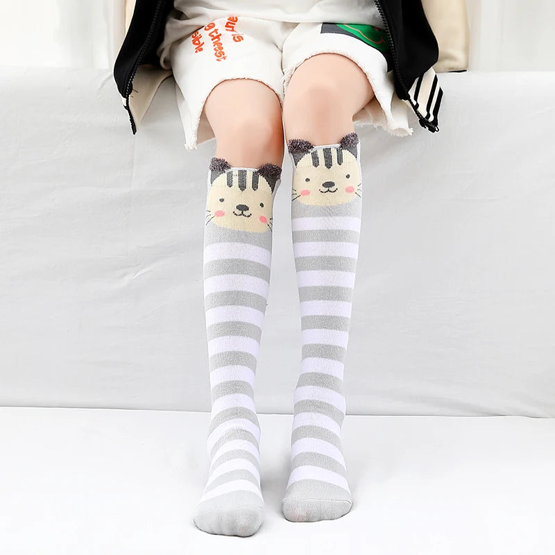 Cute Cartoon Kids Socks Animal Pattern Crew