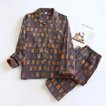 Couple Pajama Set 2026 – Cotton Long Sleeve Pants