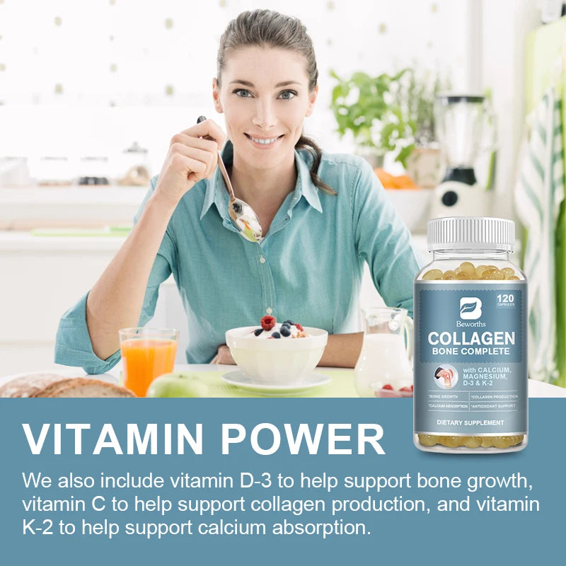 Bone Collagen Complete Capsules – Calcium Absorption & Joint Support