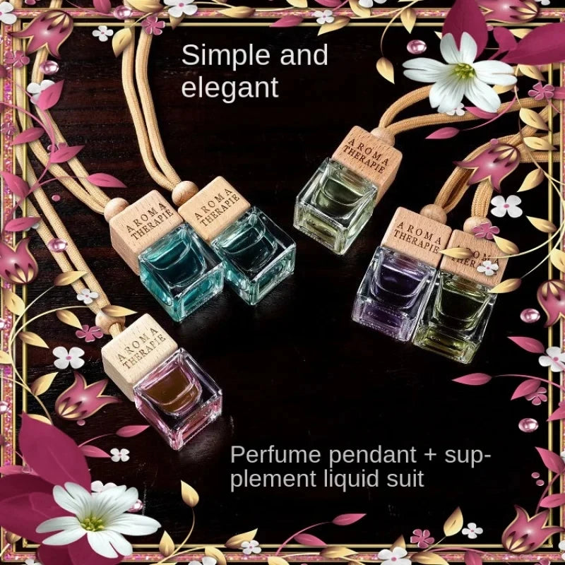 Car Mirror Pendant Air Freshener - Long-Lasting Fragrance Decoration to Eliminate Smoke Odor