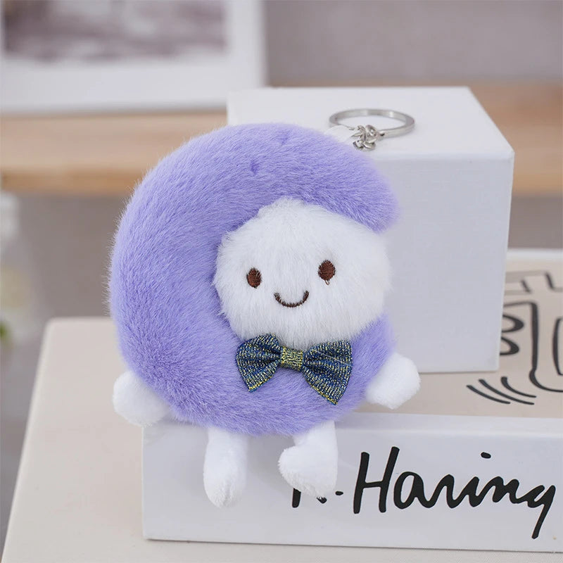 Cute Moon Plush Doll Toys Pendant Keychain Backpack Home Hangings Decoration Gifts
