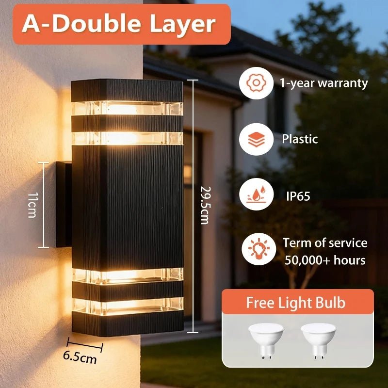 Smart Motion Sensor LED Wall Lights - Waterproof Outdoor Porch & Garden Lamp (110V-220V)