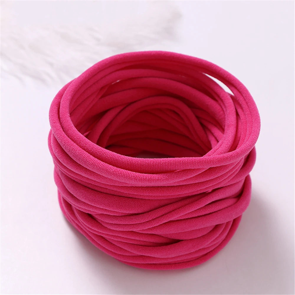 20PCS Baby Girl Soft Nylon Headbands Stretchy Traceless Hair Accessories