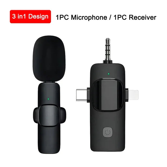 Wireless Mini Lavalier Mic for iPhone Android - Perfect for Video Makers, Live Streaming & Content Creation