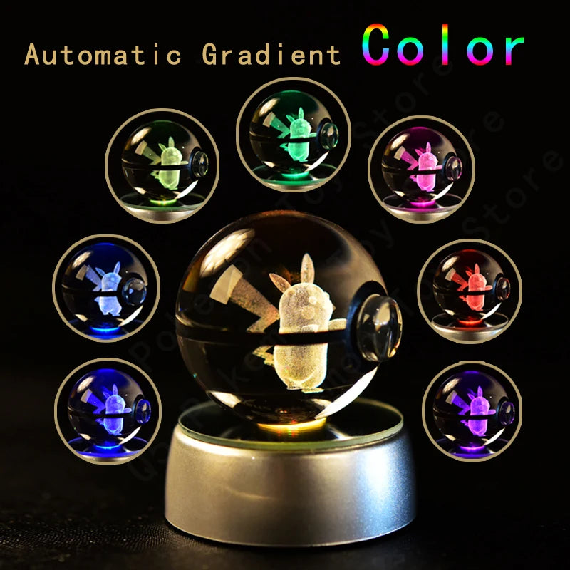 Pokemon Crystal Ball LED Night Light – Anime Lamp