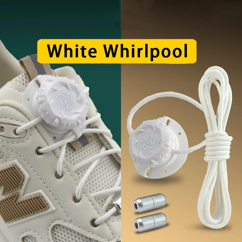 No Tie Shoelaces - Fashion Swivel Buckle Laces for Kids & Adults (1 or 2 Pairs)