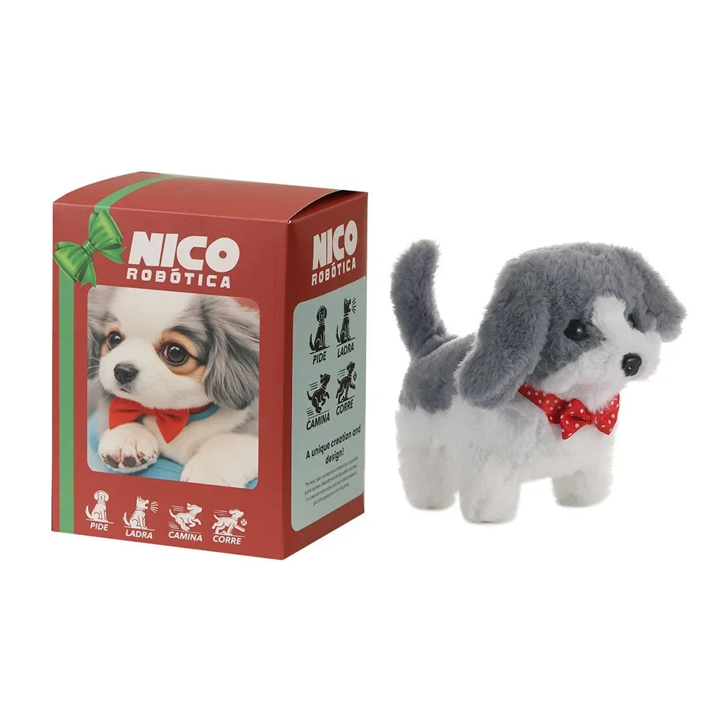 2025  Fashion Plush Robot Puppy Interactive Walking Simulated Puppy Barking Tail Wagging Educational Gift Chilren
