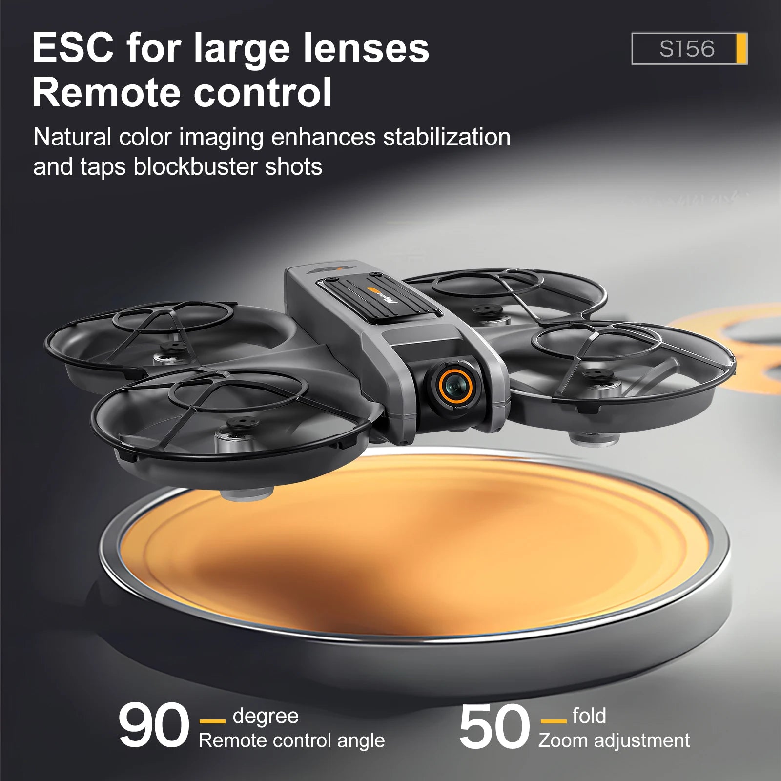 S156 Drone with 4K Camera & Optical Flow - 180° Adjustable Lens, Brushless Motors (180g)