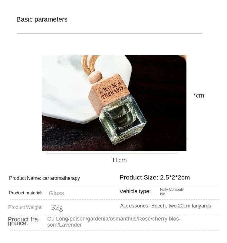 Car Mirror Pendant Air Freshener - Long-Lasting Fragrance Decoration to Eliminate Smoke Odor